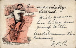 Am Unavoidably Detained Postcard