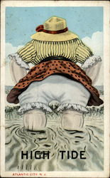High tide Atlantic city N.J Postcard
