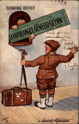 Welsch Railway Booking Office Comic, Funny Postcard Postcard