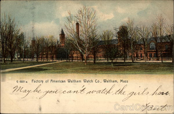 Factory of American Waltham Watch Co Massachusetts