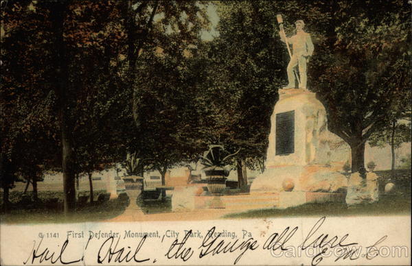 First Defender Monument, City Park Reading Pennsylvania