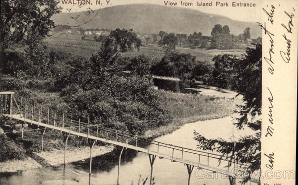 View from Island Park Entrance Walton New York