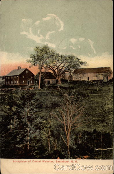 Birthplace of Daniel Webster, Saulisbury Franklin New Hampshire