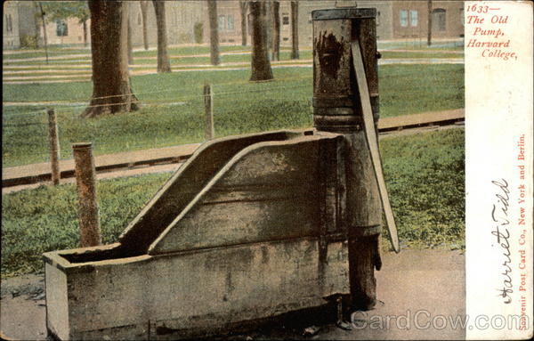The Old Pump, Harvard College Cambridge Massachusetts