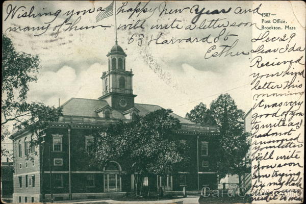 1307 - Post Office. Brockton, Mass Massachusetts