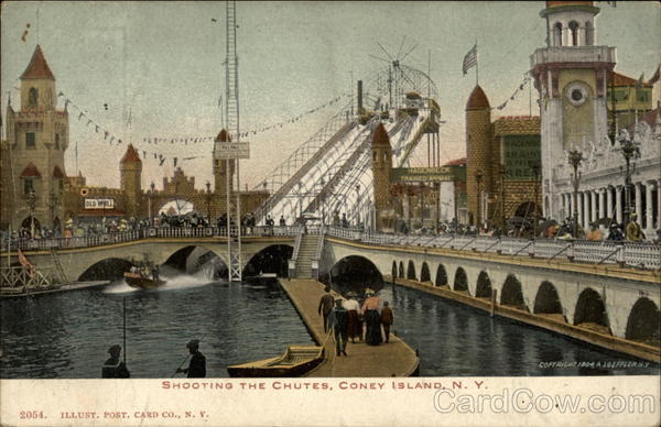 Shooting the Chutes, Coney Island, N. Y Brooklyn New York