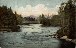 View of Saco River from Bridge Conway, NH Postcard Postcard