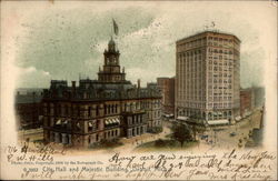 City Hall and Majectic Building, Detroit, Mich Postcard