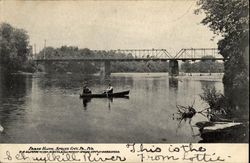 Glimpse of the Schuylkill between Srping City and Rohersford Postcard