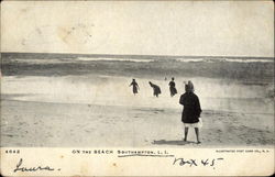On the Beach Southampton, NY Postcard Postcard