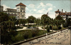 St. Augustine, Fla., Post Office Square Florida Postcard Postcard
