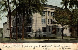 Schenectady High School New York Postcard Postcard