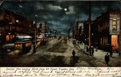 Kansas Ave. Looking North from 8th Street Postcard