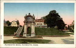 Plymouth Rock Massachusetts Postcard Postcard