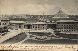 Union Station and State House, Providence, R.I Postcard