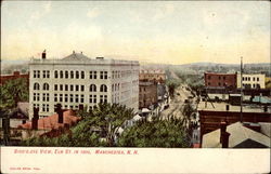 Bird's-Eye View, Elm St. in 1900 Postcard