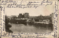 View of Columbus from the River Postcard