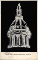 City hall Dome Illuminated for Baltimore's Jubilee 1906 Maryland Postcard Postcard