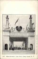 Main Entrance Luna Park Postcard