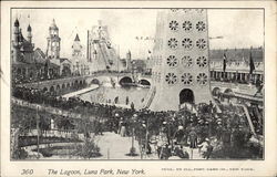 The Lagoon, Luna Pary, New York Postcard