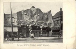 White World Coney Island, NY Postcard Postcard