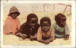 Scene on Southern Pacific Sunset Route Pickaninnies Before the Camera Postcard