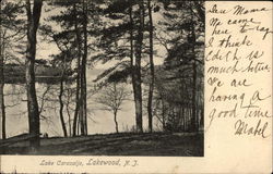 Lake Carasaljo, Lakewood, N.J New Jersey Postcard Postcard