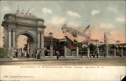 Entrance to Steeplechase Park Coney Island, NY Postcard 