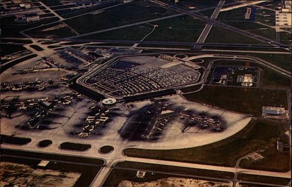 Aerial O'Hare Field Chicago Illinois
