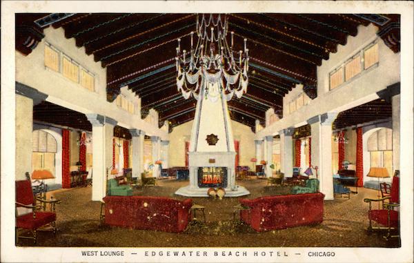 West Lounge - Edgewater Beach Hotel Chicago Illinois