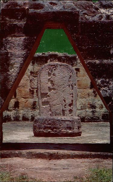 Tikal Stela 22  Corn God Guatemala Central America