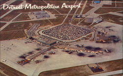 Detroit Metropolitan Wayne County Airport Michigan Postcard Postcard