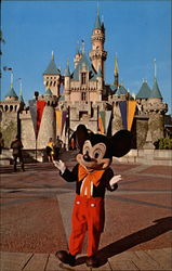 Mickey Mouse at Disneyland Postcard