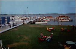 Montauk Yacht Club Docks New York Postcard Postcard