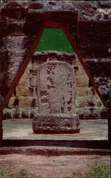 Tikal Stela 22 " Corn God" Guatemala Central America Postcard Postcard