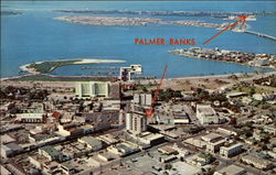 Aerial View of Downtown Sarasota on Florida's Sunny West Coast Postcard