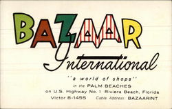 Bazaar International "A World of Shops" Postcard