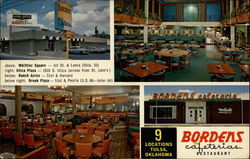 Bordens Cafeterias and Restaurant Postcard