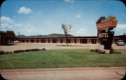 Redwood Motel at the city's edge Postcard