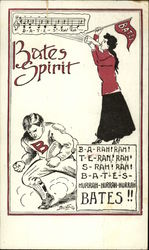 Bates College Football Postcard