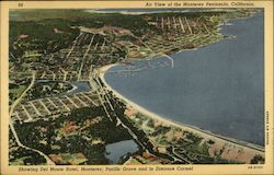 Lot of 100: Air View of the Monterey Peninsula Postcard