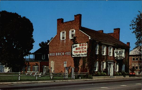 red brick tavern dining room