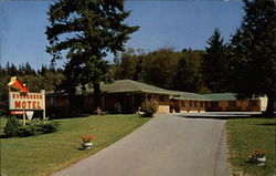 Evergreen Motel and Trailer Park Poulsbo, WA Postcard Postcard