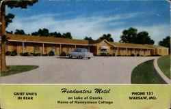Headwaters Motel Warsaw, MO Postcard Postcard