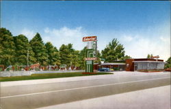 Lakeview Motel and Restaurant Postcard