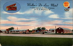 Walker's De Luxe Motel Dothan, AL Postcard Postcard