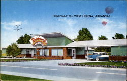 Rainbow Inn Courts exterior in color West Helena, AR Postcard Postcard