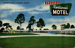Restwood Motel Sarasota, FL Postcard Postcard