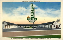 Service Plus Quality El Dorado Motel North City Limits Postcard