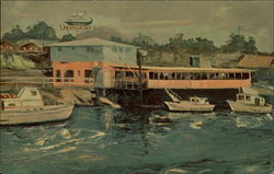 "The Galley Restaurant" Oil Painting Postcard